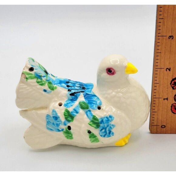 Vintage Sweet Ceramic Floral Dove Bird Potpourri Holder Figurine - Picture 7 of 12
